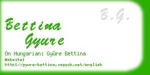 bettina gyure business card